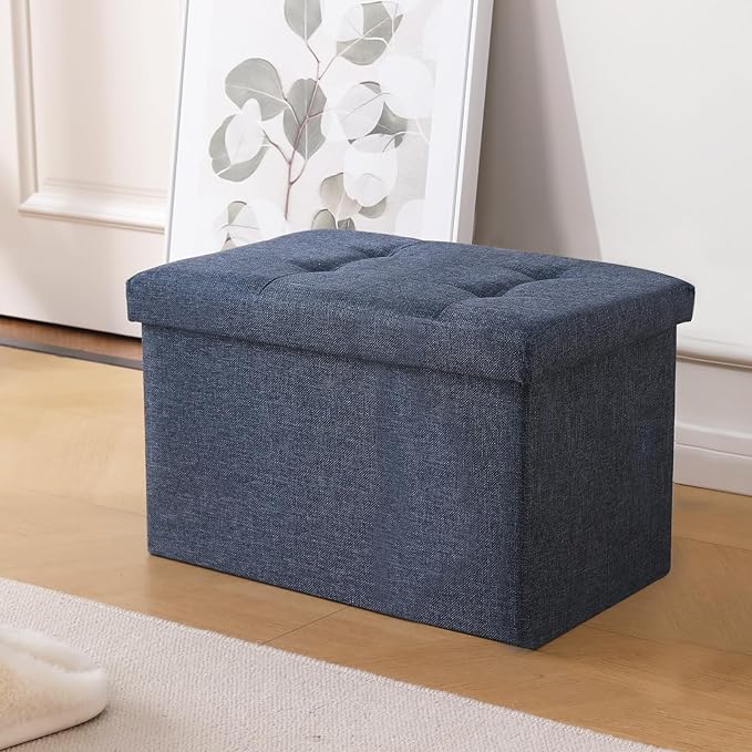 Storage Ottoman Cube Small Footrest Foldable Seat Foot Stools Square Tufted