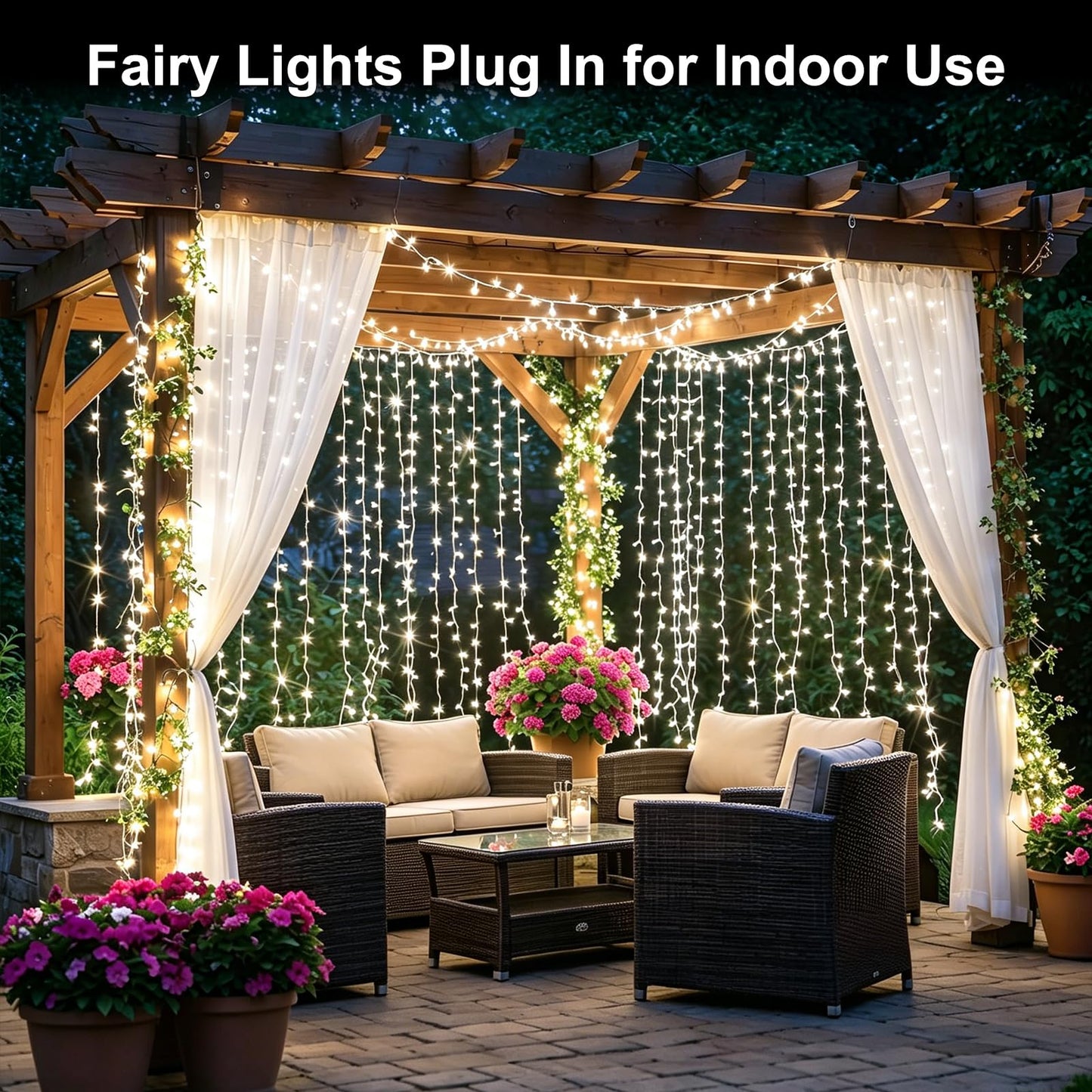 66FT 200LED Christmas Lights Plug in,Connectable Fairy Lights with Plug/Timer/8 Modes, Christmas Tree Lights Lighting Outdoor Indoor Garden Party Wedding Christmas Tree Decoration(Cool White)