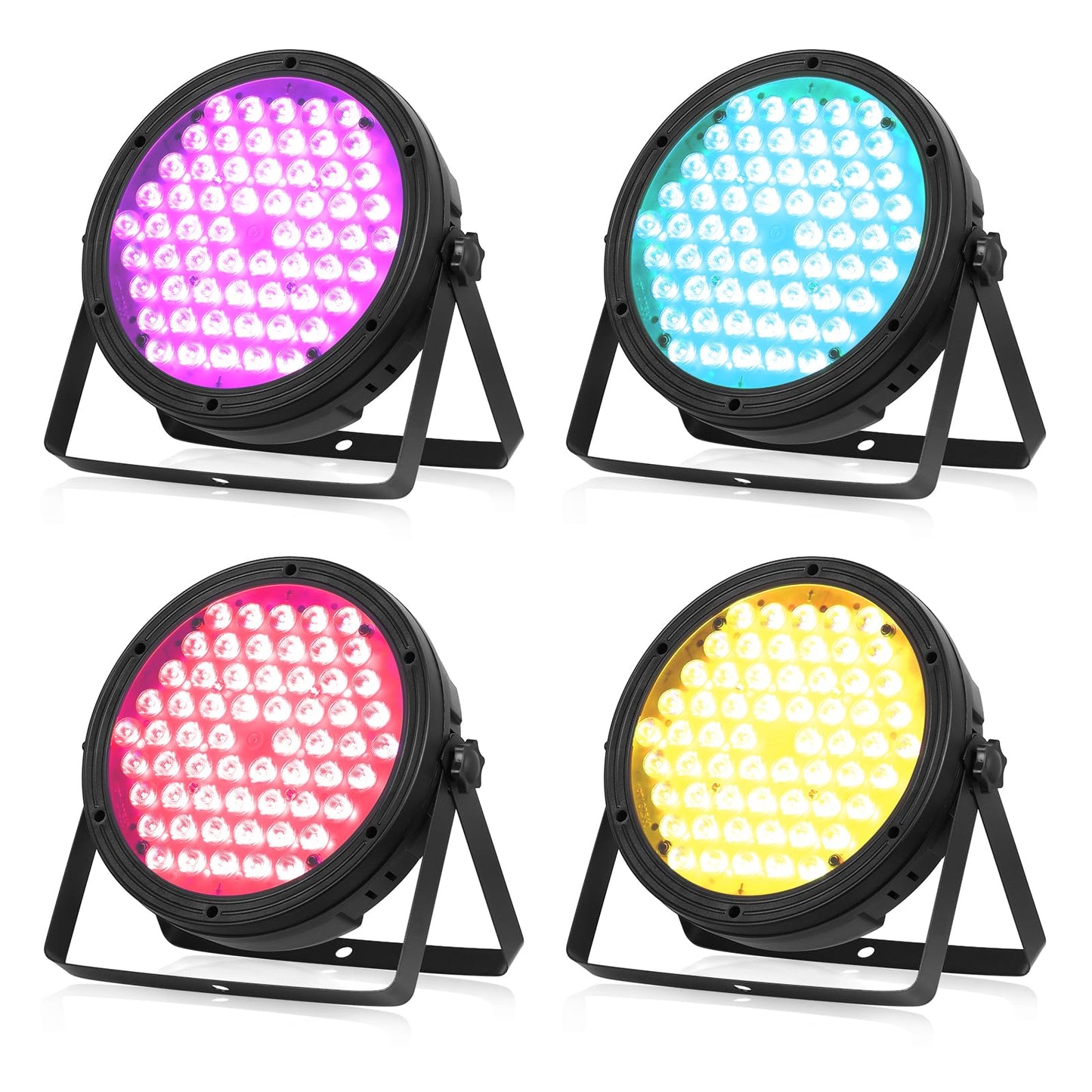 BETOPPER Stage Lighting 120W Par Light RGBW 4-in-1 Stage Lights, DJ Light DMX for Concert and Events,4 Packs