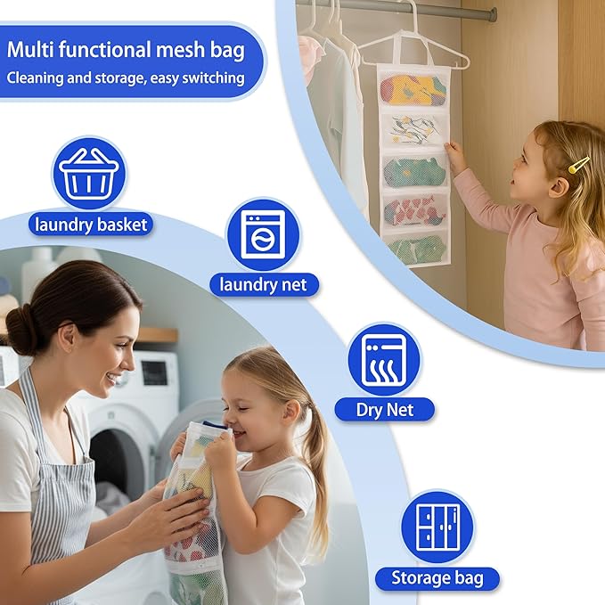 Mesh laundry bags for washing machine, can wash 10 pairs of socks, maintain