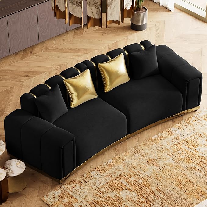 Oversized Velvet Chesterfield Couch