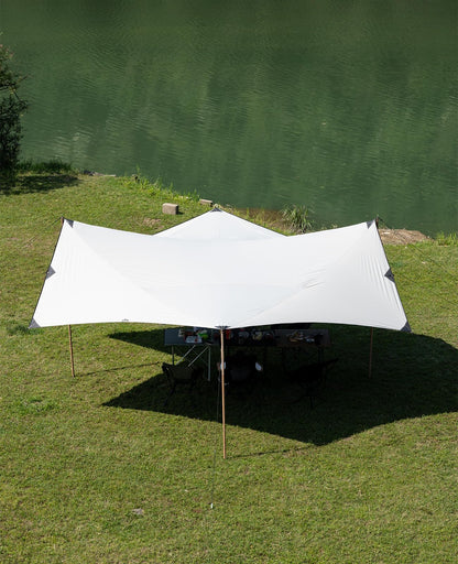 iClimb Waterproof Sun Shield Tarp UPF 50+ for Tent Hammock Camping Backyard Party (Tarp 18' × 17'9")