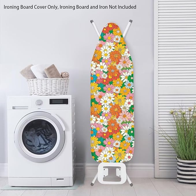Hippie Flower Ironing Board Cover Christmas Full Size Scorch Resistant Padding