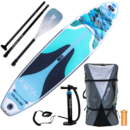 RAVE Sports Kota Series Inflatable Stand Up Paddle Boards 10 ft 6 in with Premium SUP Paddle Board Accessories, Stable Design & Non-Slip Comfort Deck for Youth & Adults