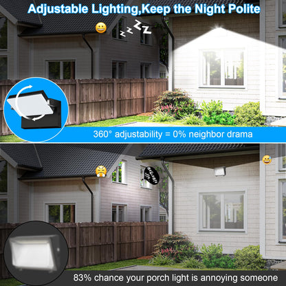 ledmo 150W LED Wall Pack Light Outdoor Dusk to Dawn LED Wall Pack Light Freely DIY Rotatable Modern 5000K Waterproof Black Security Floodlight Fixture for Shop House Area Barn，4 Pack