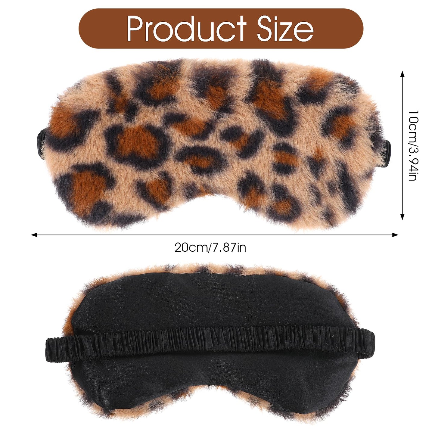 2 Pack Plush Sleeping Eye Mask Soft Plush Eye Mask Fuffy Eye Cover Comfortable Sleep Mask Blindfold Rainbow Faux Fur Eye Shade for Women, Men and Kids Travel Nap Sleeping 565488_2_3pL1H9vJ3