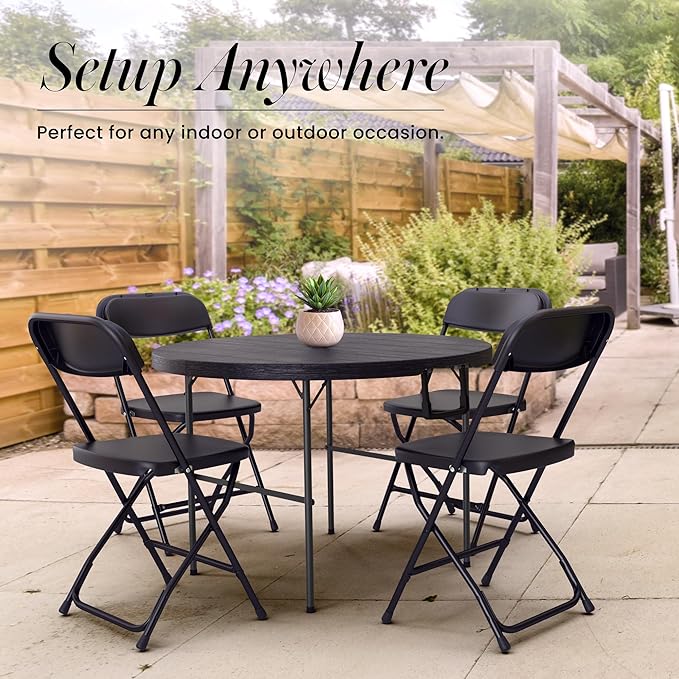 Our Modern Space 3.5 Feet Circular Round Foldable Table