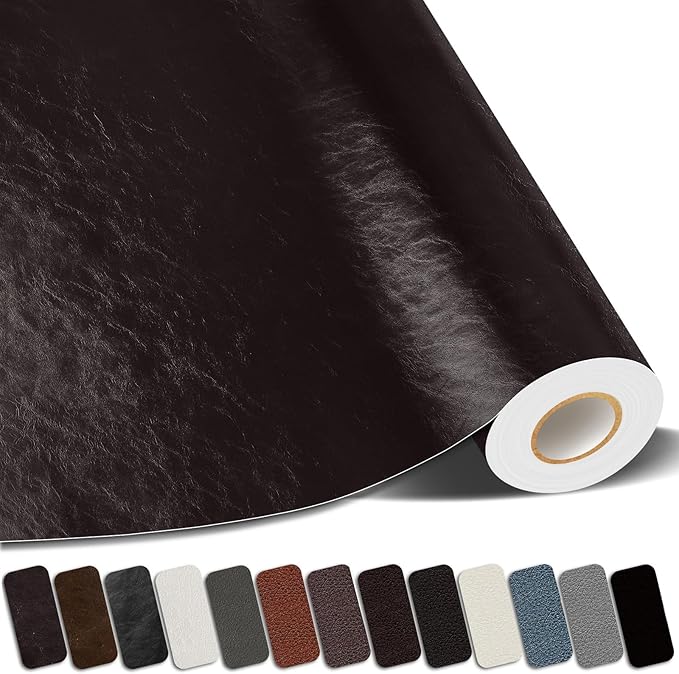 Leather Repair Patches, 17X158 Inch Self-Adhesive Leather Repair Tape, Stretch