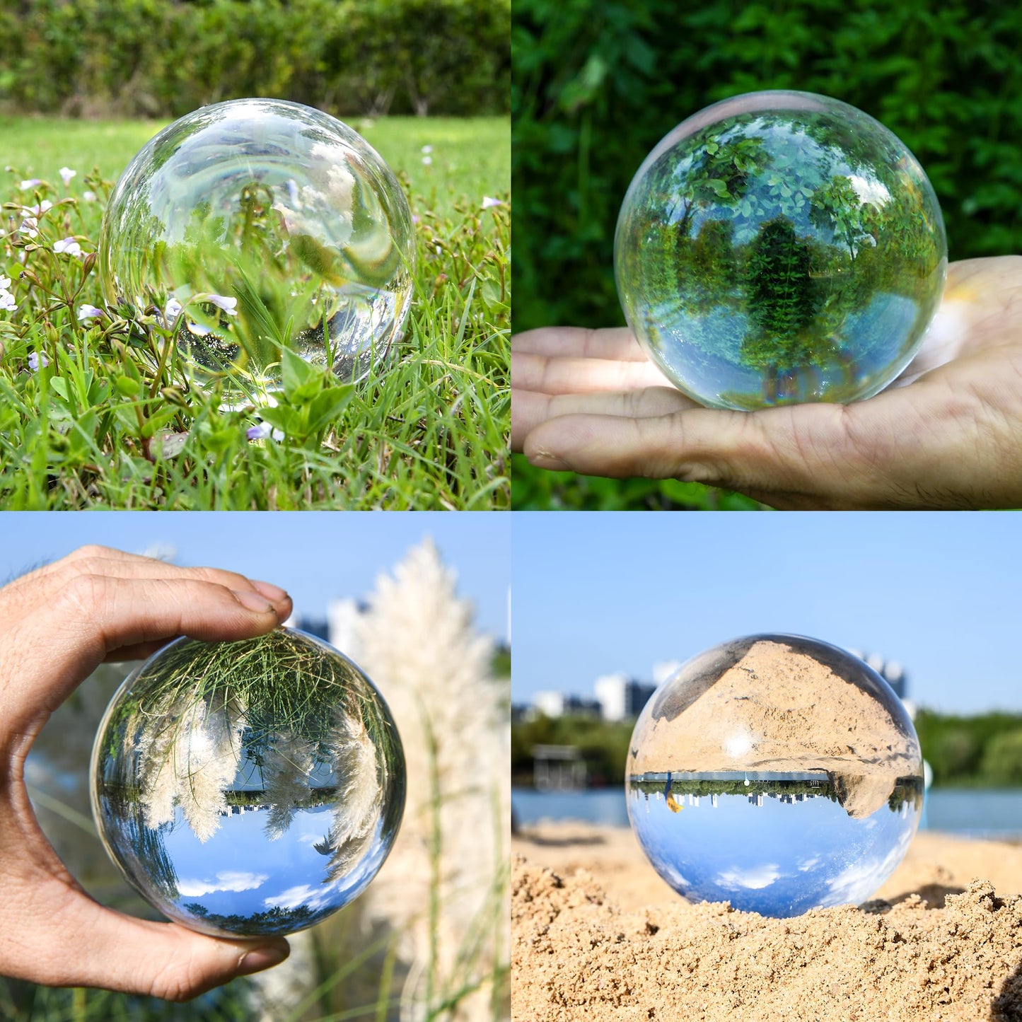 80mm Clear Crystal Ball with Stand, Photography Lensball Prop for Magical Shots, Optical Glass Sphere Decorative Balls Gifts for Meditation Divination