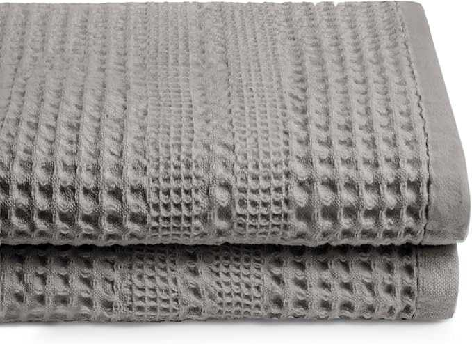 GILDEN TREE Waffle Towels for Bathroom, 100% Cotton Quick Dry Towel, Waffle
