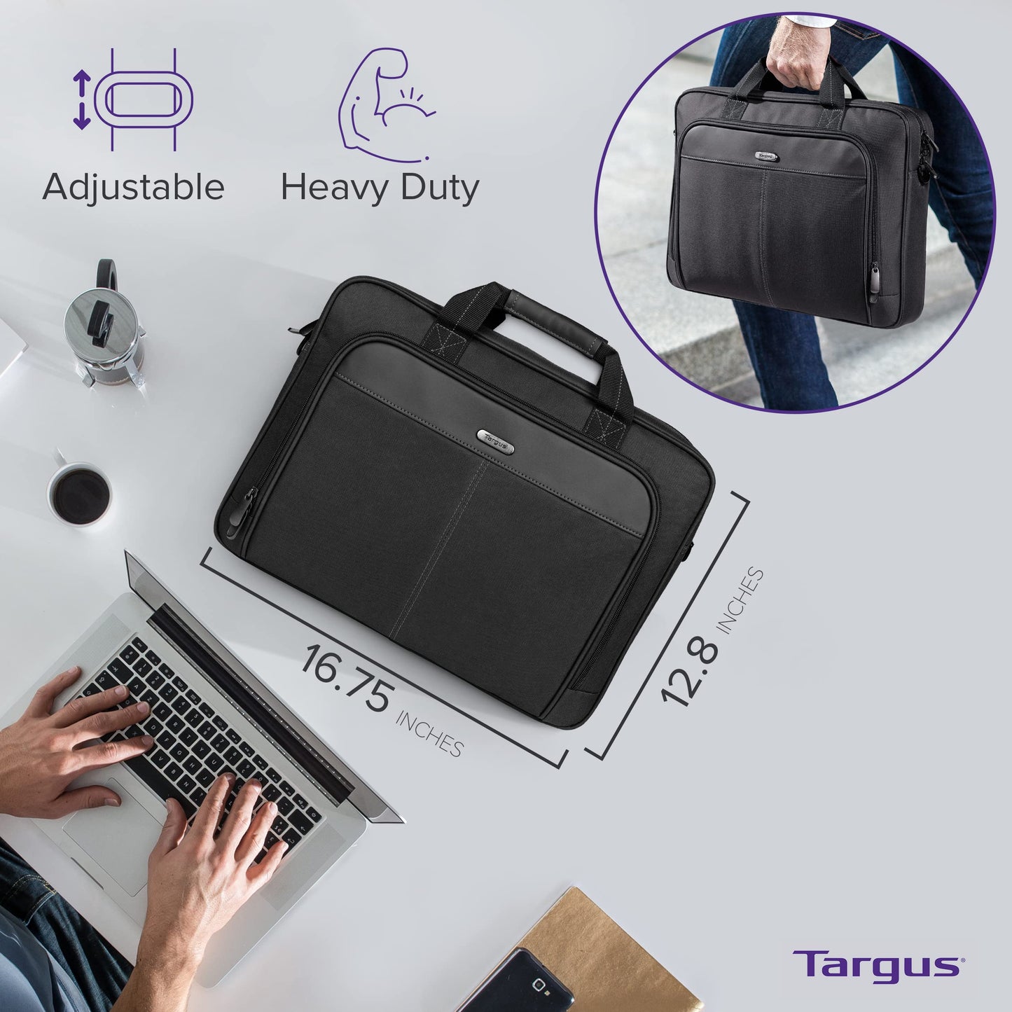 Targus Classic Topload Case for 16 Inch Laptops (TCT027US)