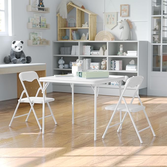 Flash Furniture Mindy Kids 3-Piece Folding Table and Chairs Set