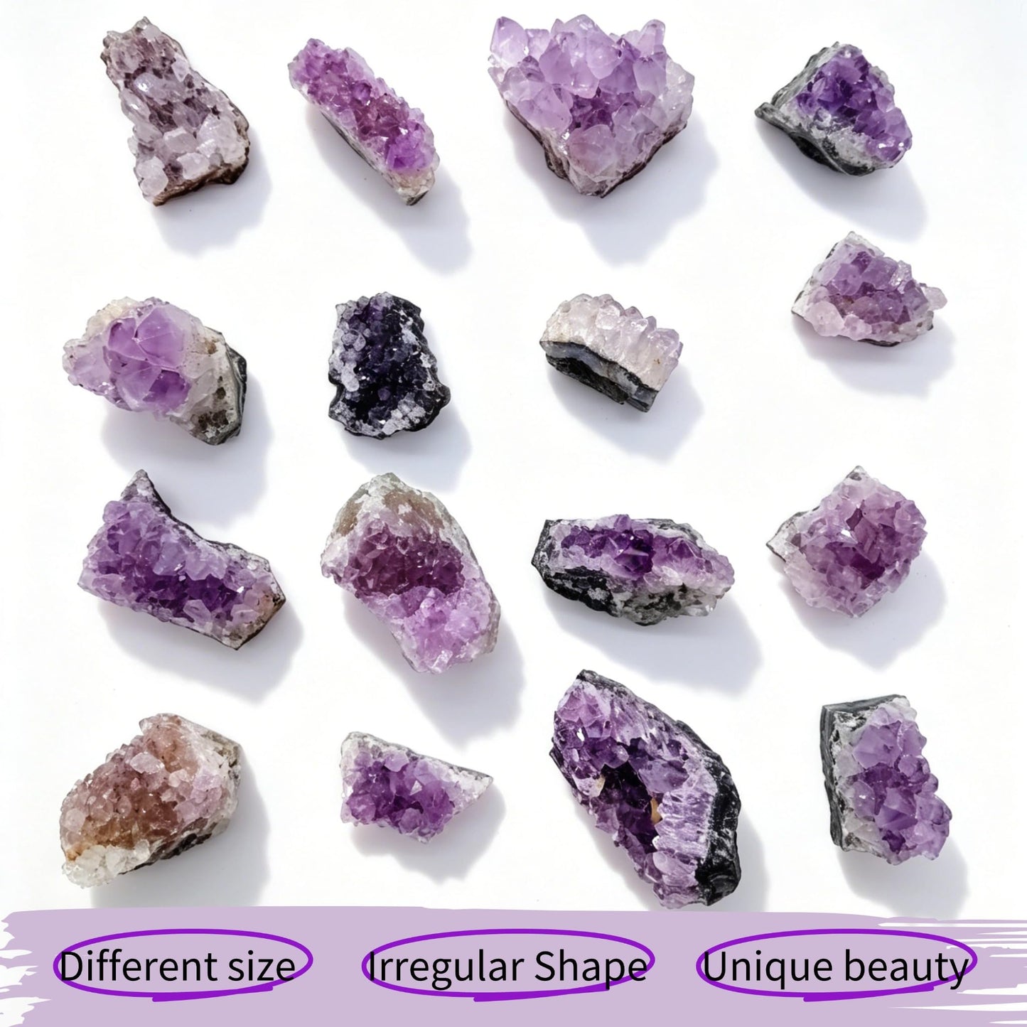 XMHOME Raw Amethyst Clusters Bulk Natural Amethyst Geode 1.1Lbs Gemstones and Crystals Stone Specimen for Tumbling Witchcraft