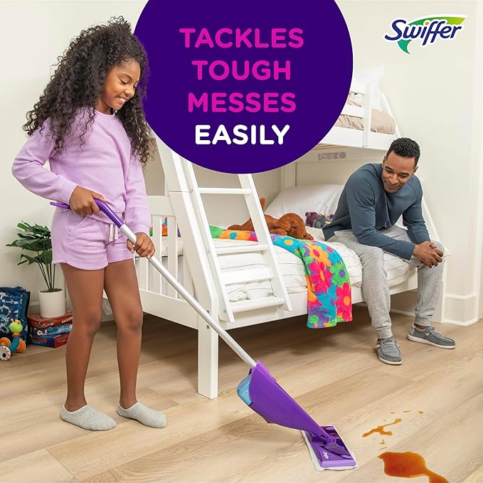 Swiffer WetJet Hardwood Floor Cleaner Spray Mop Pad Refill, Bathroom Cleaning