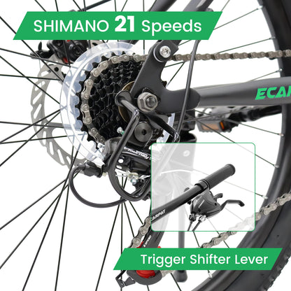 KIAPALNO 26 Inch Mountain Bike, Dual Full Suspension 21 Speed Womens Mens Mountain Bikes, Commuter Bike with Carbon Steel Frame and Dual Disc Brakes