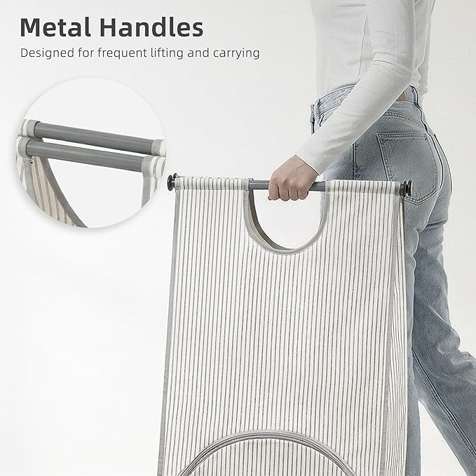 STORAGE MANIAC Wall Mount Laundry Hamper, Hanging Laundry Bag