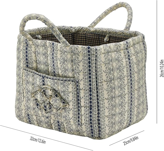 Quilted Fabric Storage Basket