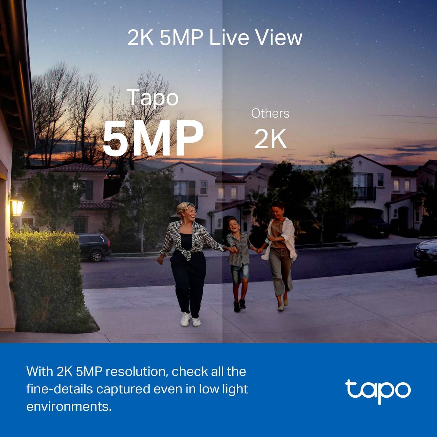 Tapo Smart Video Wireless Doorbell Camera - 2K, 160° Ultra-Wide View, Up to 180 Days Battery, Alexa, Google Assistant Compatible, Free AI Person Detection, IP54, SD/Cloud Storage, D205