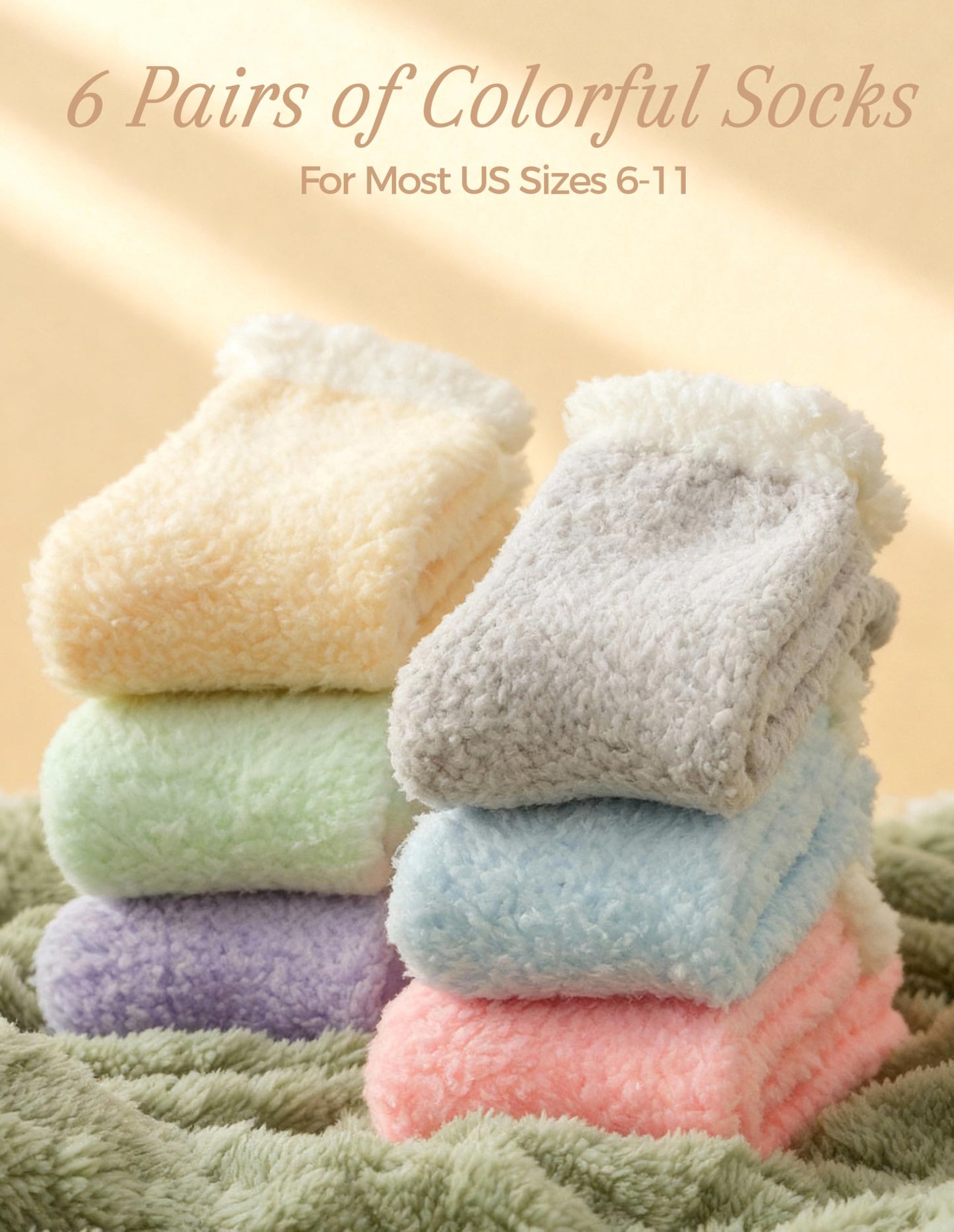 TEHOOK Warm & Cozy Valentines Gifts for Women, Fluffy Fuzzy Plush Sleeping Slipper Socks - Soft Warm Fabric
