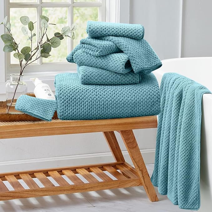 8 Piece Bathroom Towel Set |2 Oversized Large Bath Towels Sheet, 2 Hand Towels