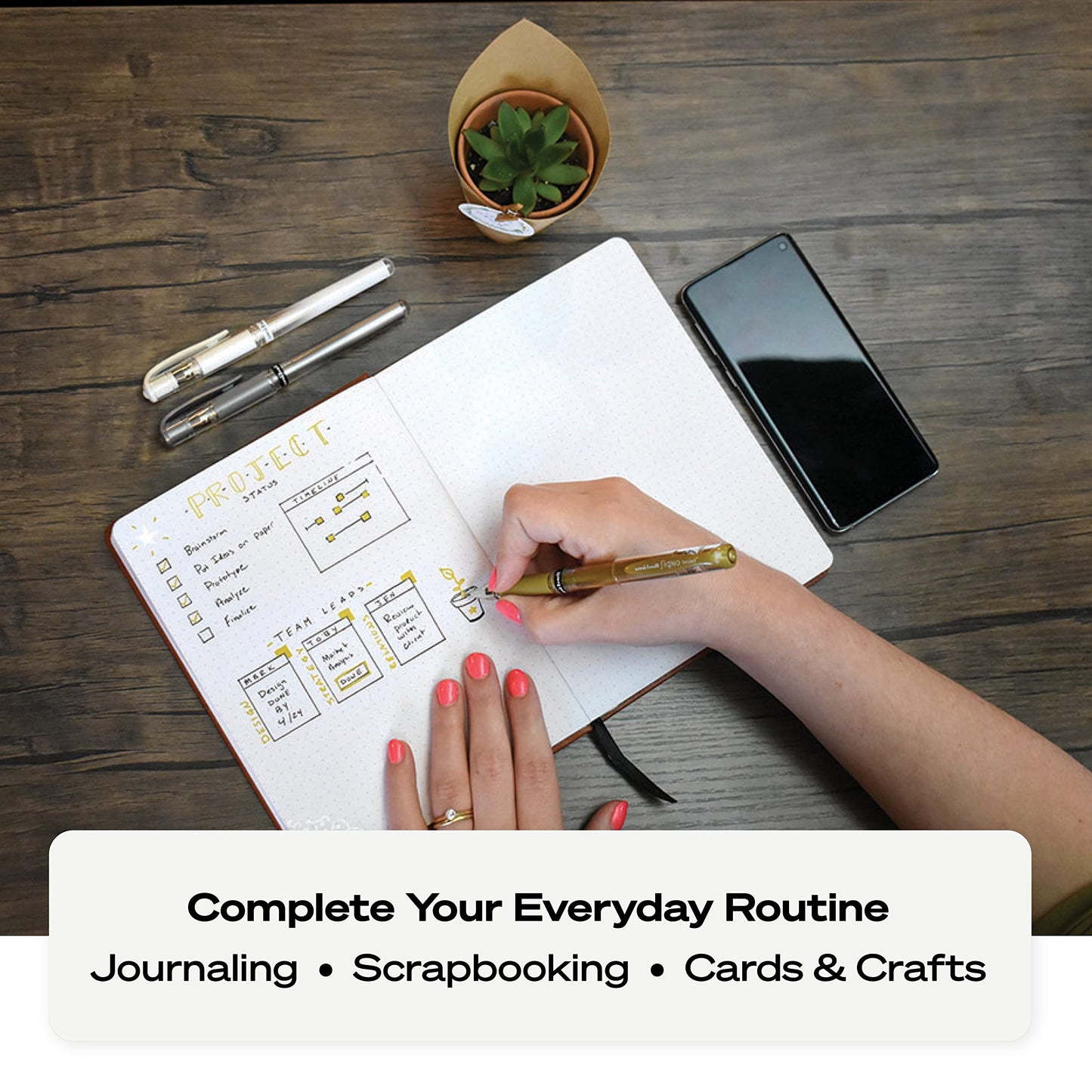 Uniball Signo 207 Gel Impact Stick Pens - 10 Assorted 1.0mm Bold Point Gel Pens for Smooth Writing