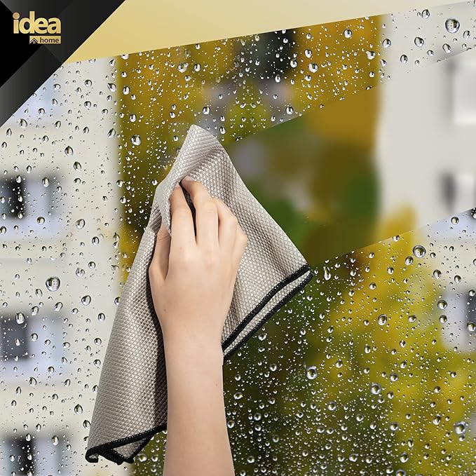 Idea Home Premium Fish Scale Microfiber Cloth – Ultra-Clear, Lint-Free &