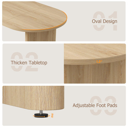 GAOMON 70.8 Inch Oval Computer Desk, Long Large Executive Desk Wooden Home Office Desk, Writing Table Computer Table Workstation for Home Office