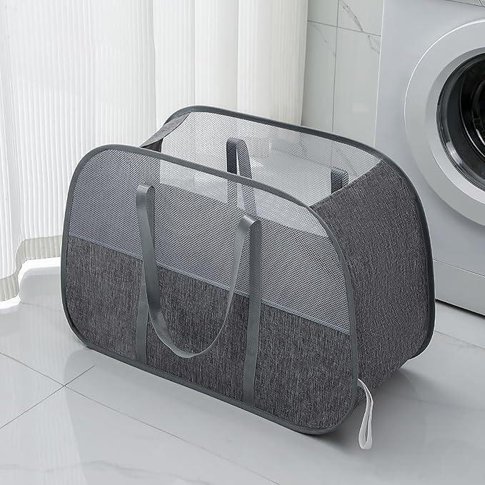 95L Collapsible Laundry Basket, Foldable Pop-Up Hamper