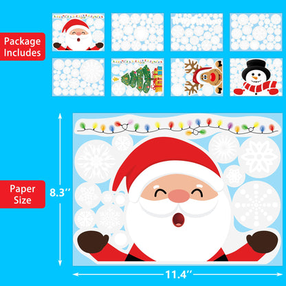 Funnlot Christmas Window Stickers 262PCS: Multicolor, Modern, Contemporary Vinyl Stickers for Windows, Glass, Cars & More