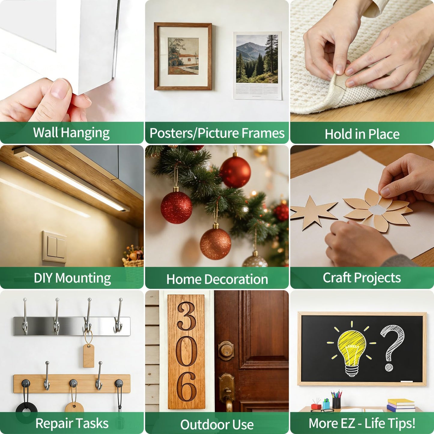 EZlifego Double Sided Tape Heavy Duty(Extra Large 16.5FT), Nano Adhesive Mounting Tape Wall Decor,Sticky Picture Hanging Adhesive Strips Poster Tape