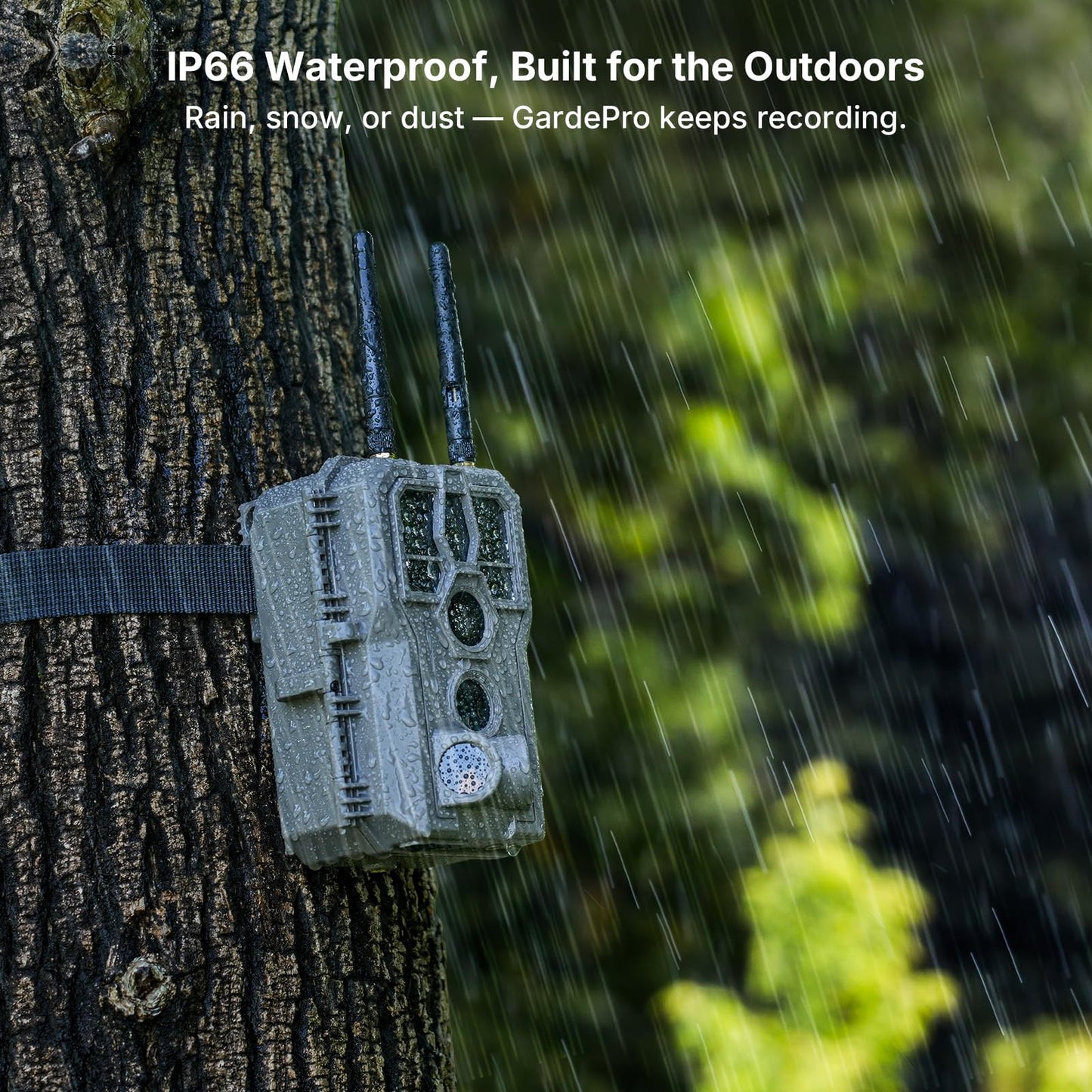 GardePro E8 2.0 Pro WiFi Bluetooth Trail Camera (Non-Cellular) – Triple-PIR Motion Sensor, Dual Antennas for Stable Connection, 4K Video, Rechargeable Battery, On-Site Viewing, Motion Activated