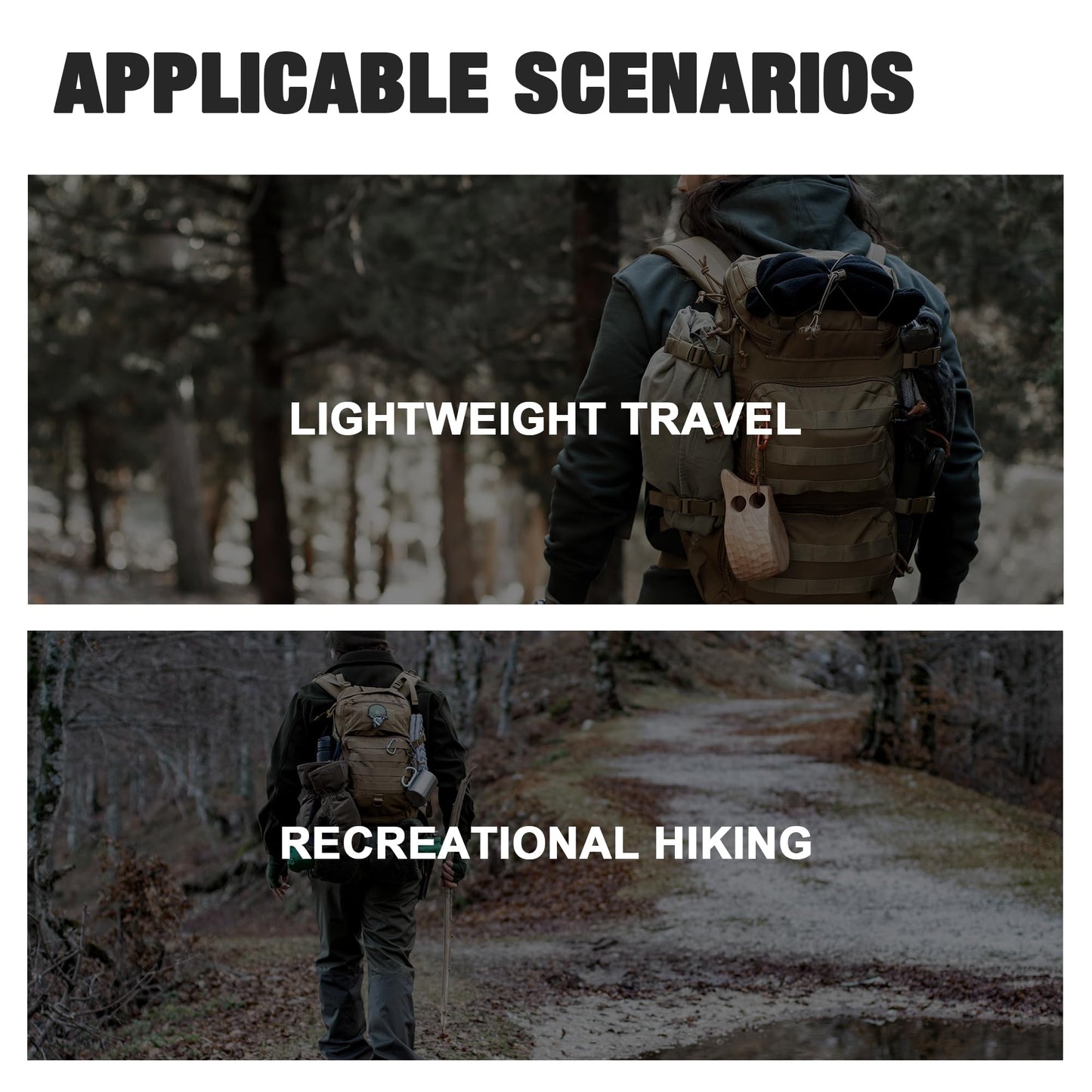 Mardingtop 25L Military Tactical Backpack Practical Rucksack for Men with Molle System Outdoor Hiking Backpack Army Backpack for Hiking, Traveling, Mountaining