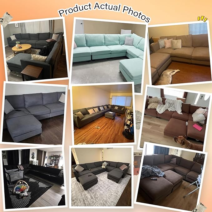 150.4" Large Sectional Couches for Living Room, 8 Seater L Shaped Modular