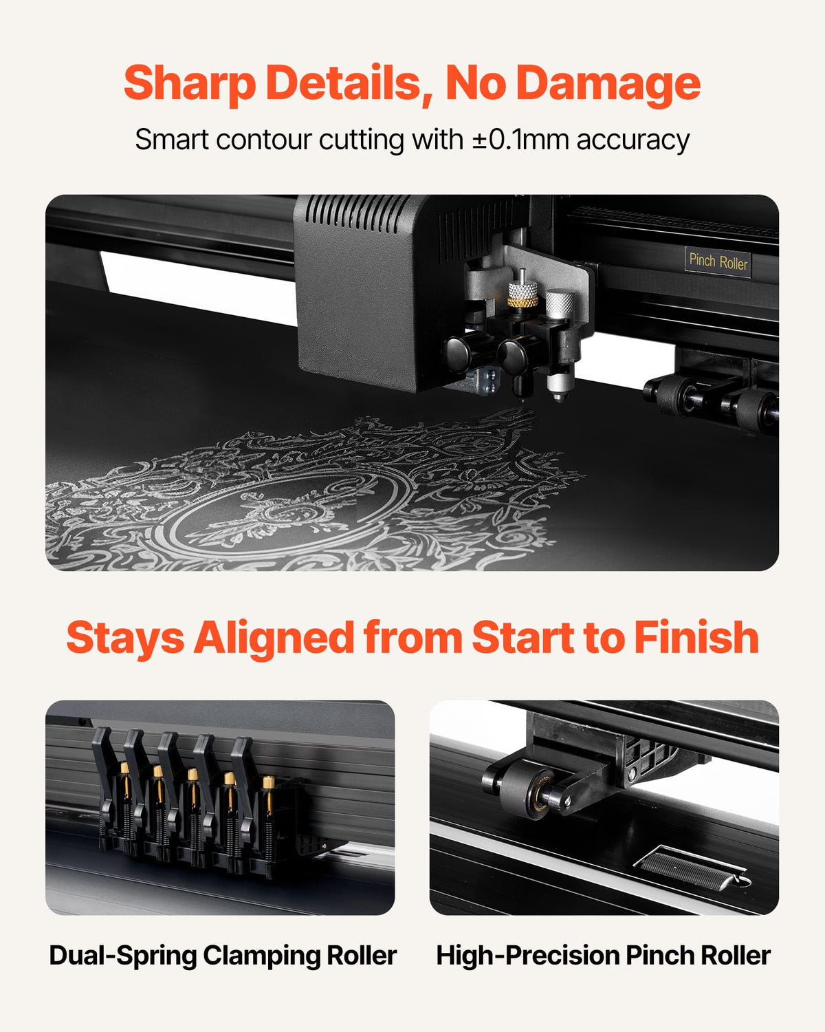 VEVOR Vinyl Cutter Machine, 53 inch Max Feed Width, Dual Blades, Adjustable Force and Speed, LED Display, Vinyl Plotter Cutter Printer with Signmaster Software for Compatible with Windows and macOS