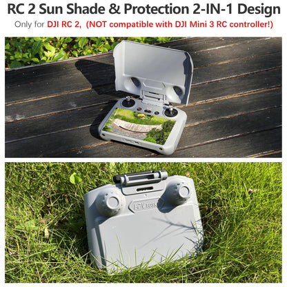 FPVtosky Mini 5/4 Pro RC 2 Sun Hood | Joystick Guard | Screen Protector - 3-in-1 RC-2 Remote Control Mount for DJI Mini5 / 4 Pro/Air 3, DJI Mini 5 Accessories, Drone Accessories