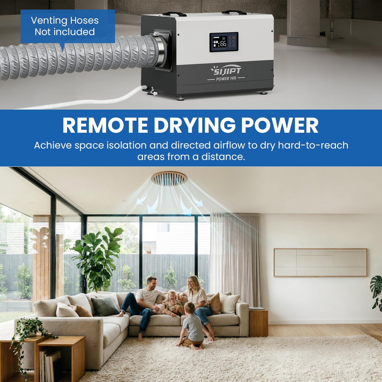 145 Pint Dehumidifier with Pump for 6000 Sq Ft Basement, Energy Star
