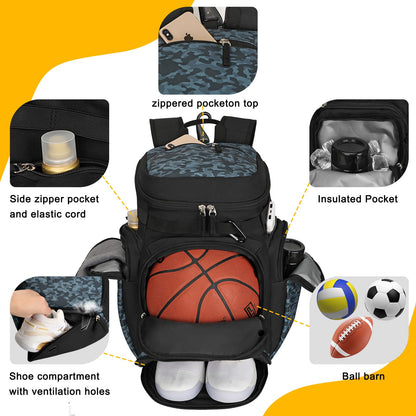 Goloni Basketball Backpack,Large Sports Bag with Ball Compartment & Shoe Compartment, Best for Basketball, Soccer, Volleyball,Gym, Travel