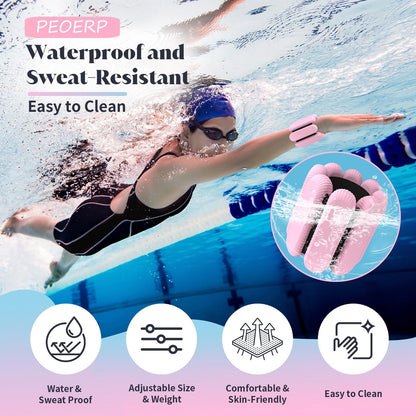 TIMOOU Ankle Weights for Women Men, Adjustable Wrist Weighted Bracelet for Home Gym Workout, Walking, Running, Travel, Pilate, Yoga, Exercise,Barre,Strength Training. Set of 2 (1Lb Each) (Pale Pink)