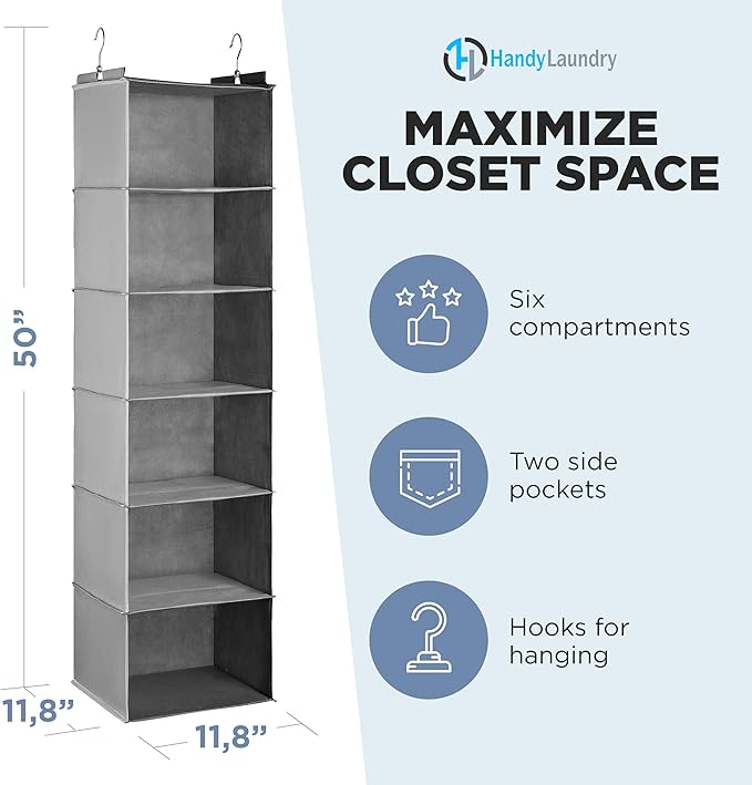 Handy Laundry Hanging Closet Organizer