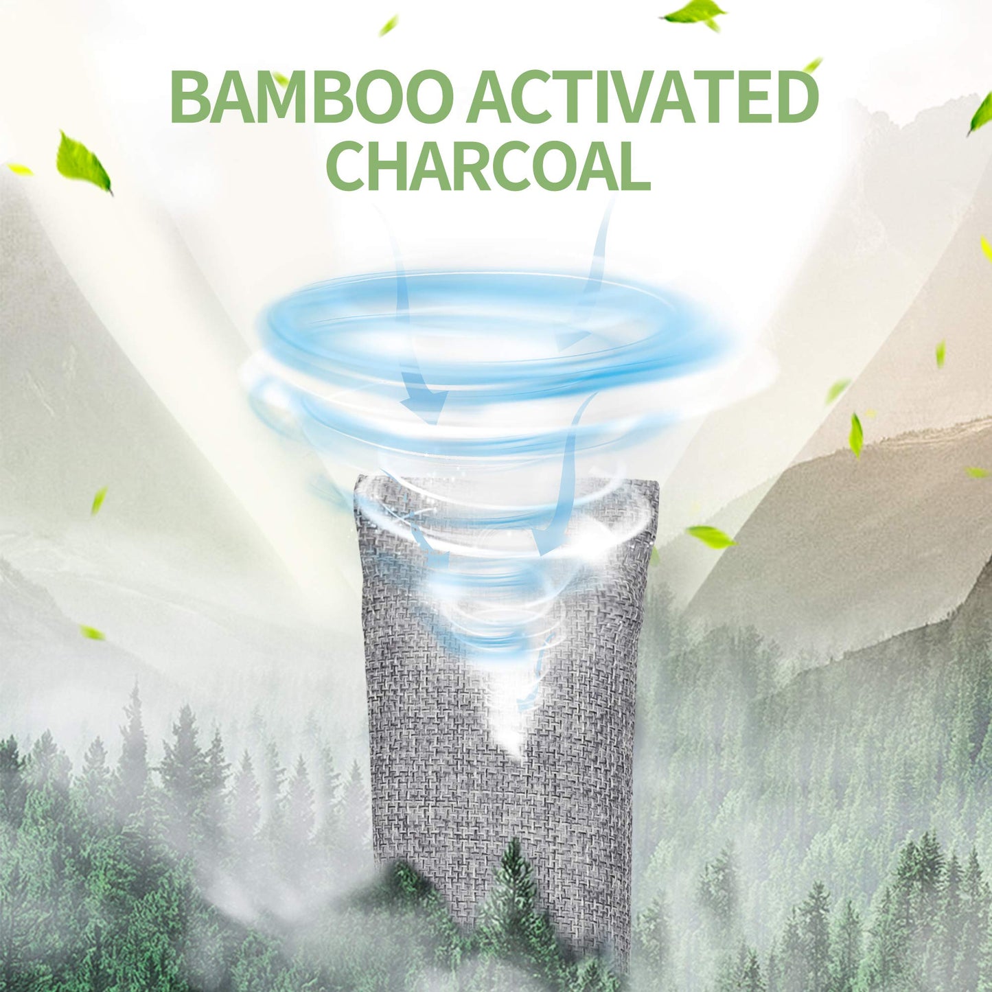 6 Pack Bamboo Charcoal Air Purifier Bags Odor Absorber Odor Absorber Natural Car Air Freshener Odor Eliminators for Home Pets