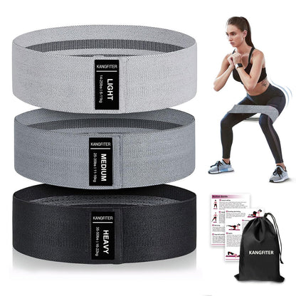 Non-Slip Fabric Resistance Bands for Working Out, Loop Exercise Bands for Booty Leg, Butt, Glute, Stretch Workout Bands for Women & Men, Hip Elastic Bands for Home Gym Fitness, Yoga, Pilates