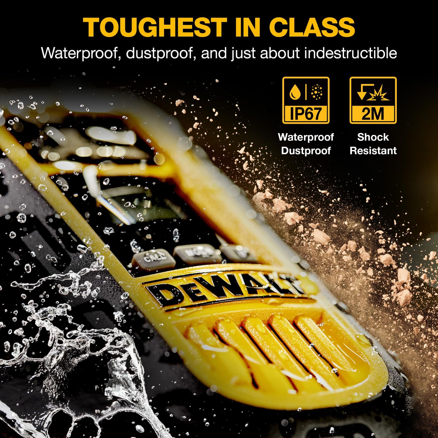 DEWALT DXFRS800 FRS Walkie Talkies Long Range 2 Way Radio, 2 Watt, Waterproof & Rechargeable, 2 Pack