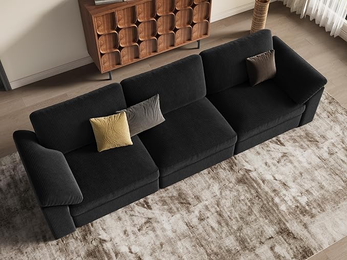 EASE MOOSE Sectional Modular Sofa, Comfty 3 Seat Cloud Couch, FSC Certified