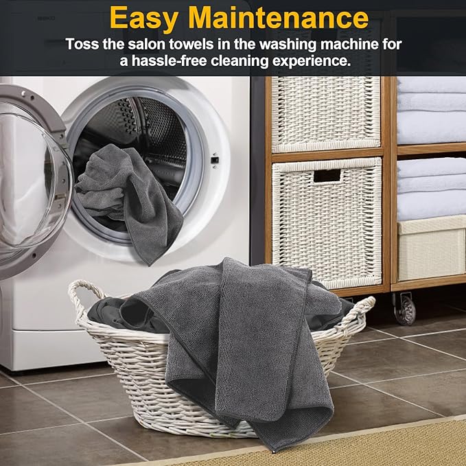 Salon Towels 24 Pack, Super Soft Microfiber Gym Towels, Highly Absorbent