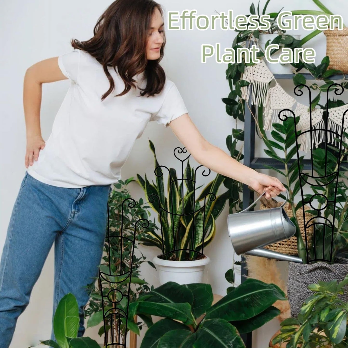 Plant Trellis for Climbing Plants Indoor 2Pcs Small Garden Trellis for Potted Plants Sturdy Metal Houseplant Support 33in Taller Plant Trellis for Monstera pothos lvy Vine