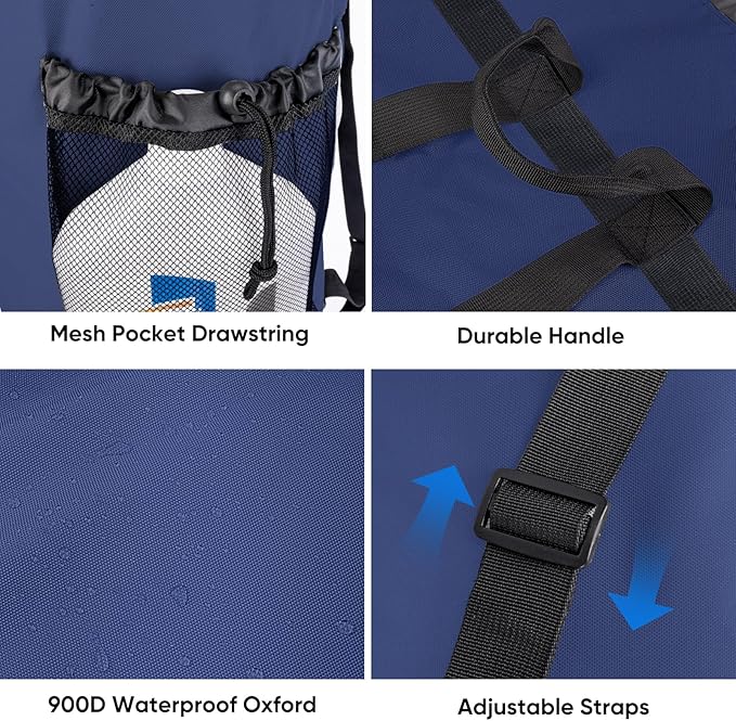 BALEINE 150L Laundry Bag Backpack, 900D Oxford Fabric Large Travel Laundry Bags