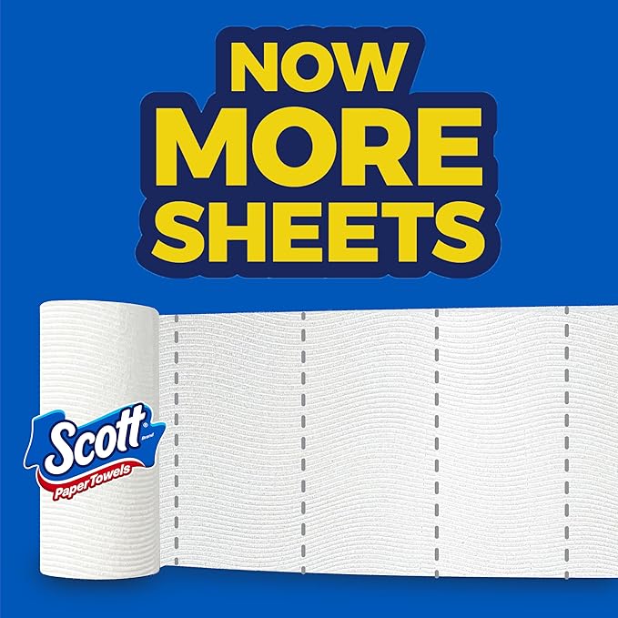 Scott Paper Towels, Choose-A-Sheet, 30 Double Rolls = 60 Regular Rolls