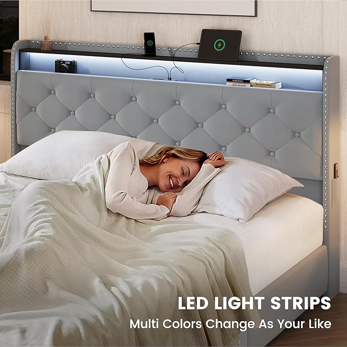 LARMACE Queen Size Bed Frame