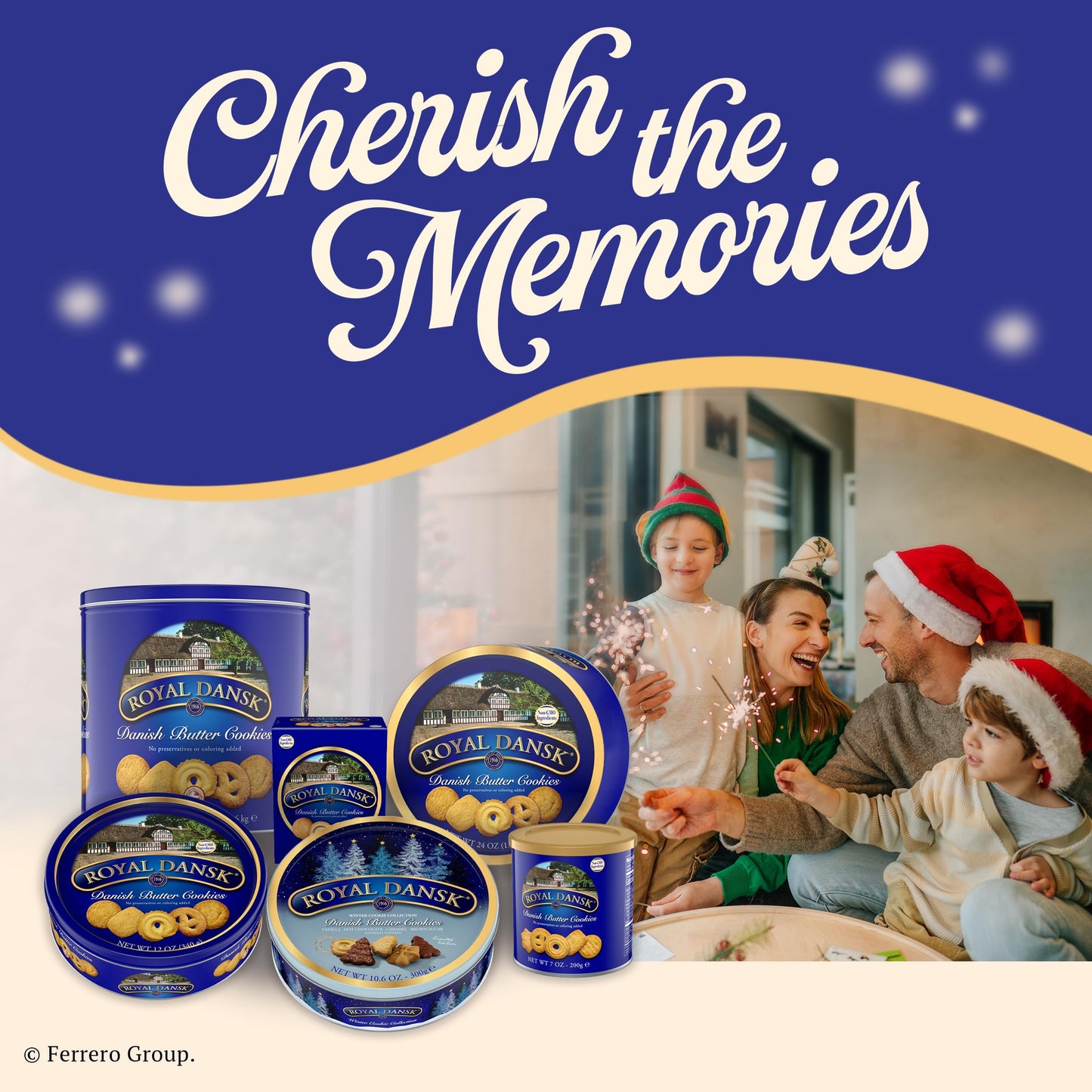 Royal Dansk Danish Butter Cookies, Premium Assorted Cookies in a Gift Tin, Great for Sharing and Gifting, 48 oz