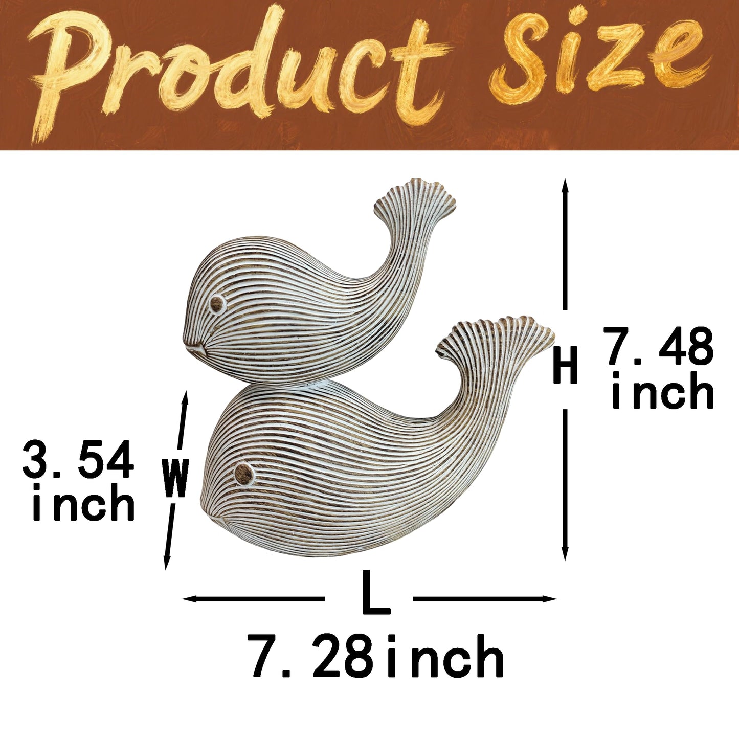 LAIKEARTS Abstract Modern Whale Decorative Sculpture, Home Decor,Ocean Beach Theme Whale Decorations,Coffee Table Statues,Dining Living Room Desk Decor,Shelf Decoration